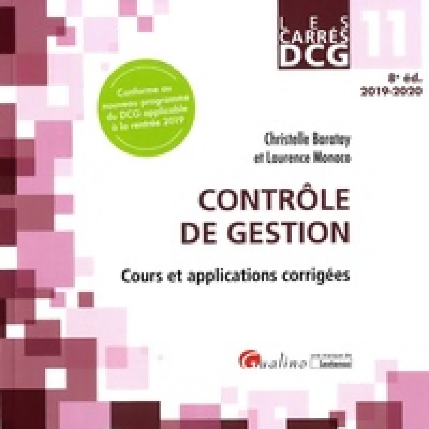 {téléchargement} Contrôle de gestion DCG 11 - Cours et applications corrigées