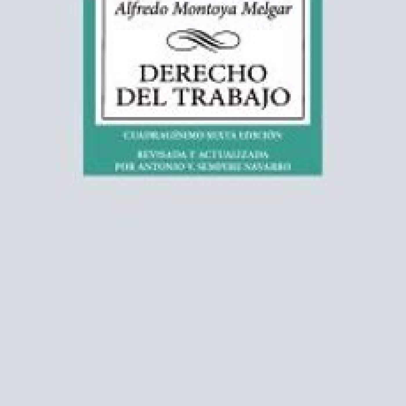 DERECHO DEL TRABAJO (46ª ED.) Alfredo Montoya Melgar