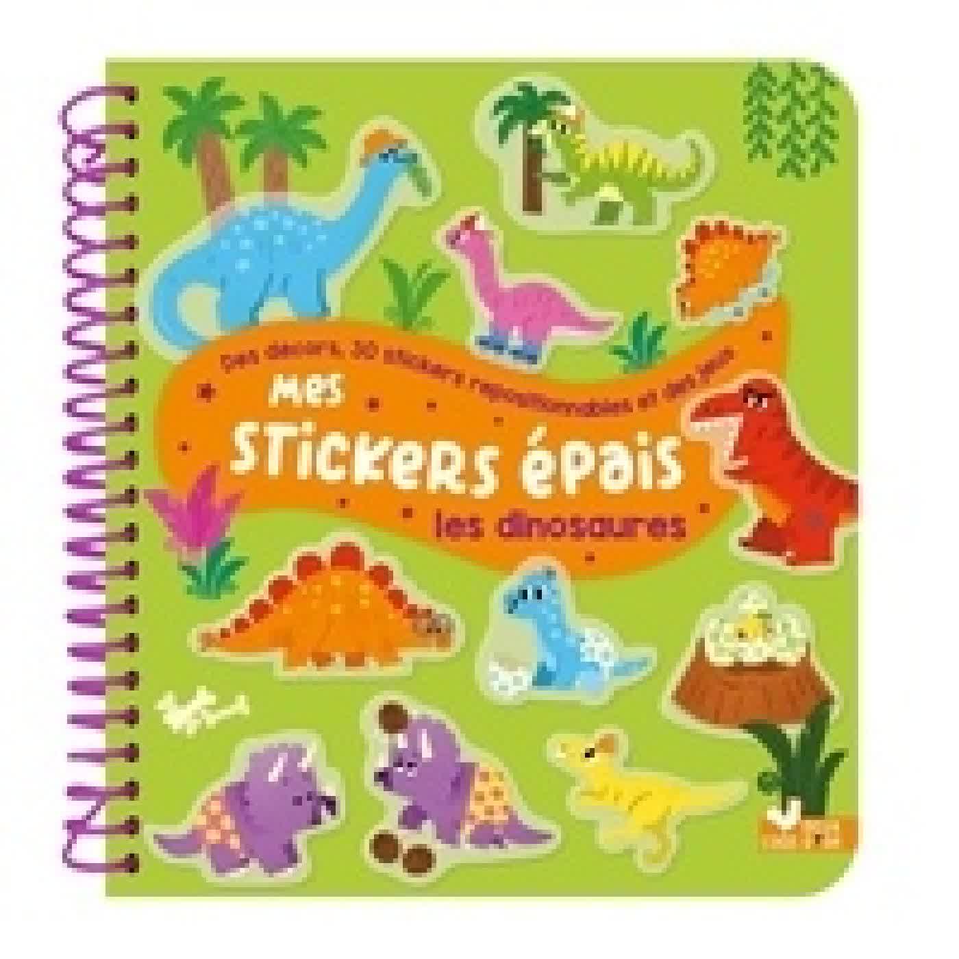 {téléchargement} Mes stickers épais les dinosaures