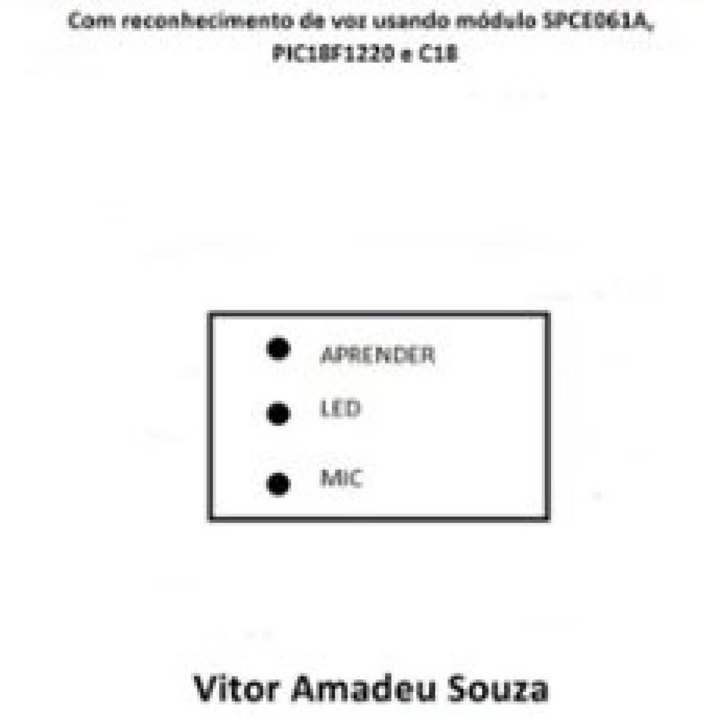 APLICAÇÃO DE SMART HOME COM RECONHECIMENTO DE VOZ USANDO MÓDULO SPCE061A, PIC18F1220 E C18 VITOR AMADEU SOUZA