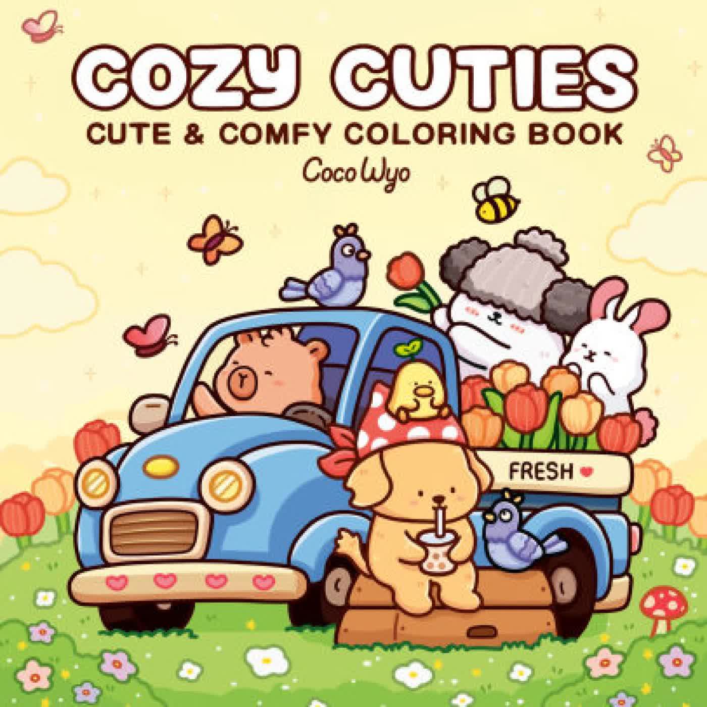 Cozy Cuties: Coloring Book for Adults and Kids by Coco Wyo on Iphone New Format