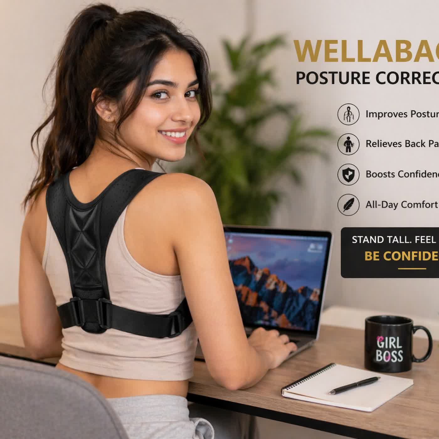 Say Goodbye to Back Pain with WellaBack Posture Corrector