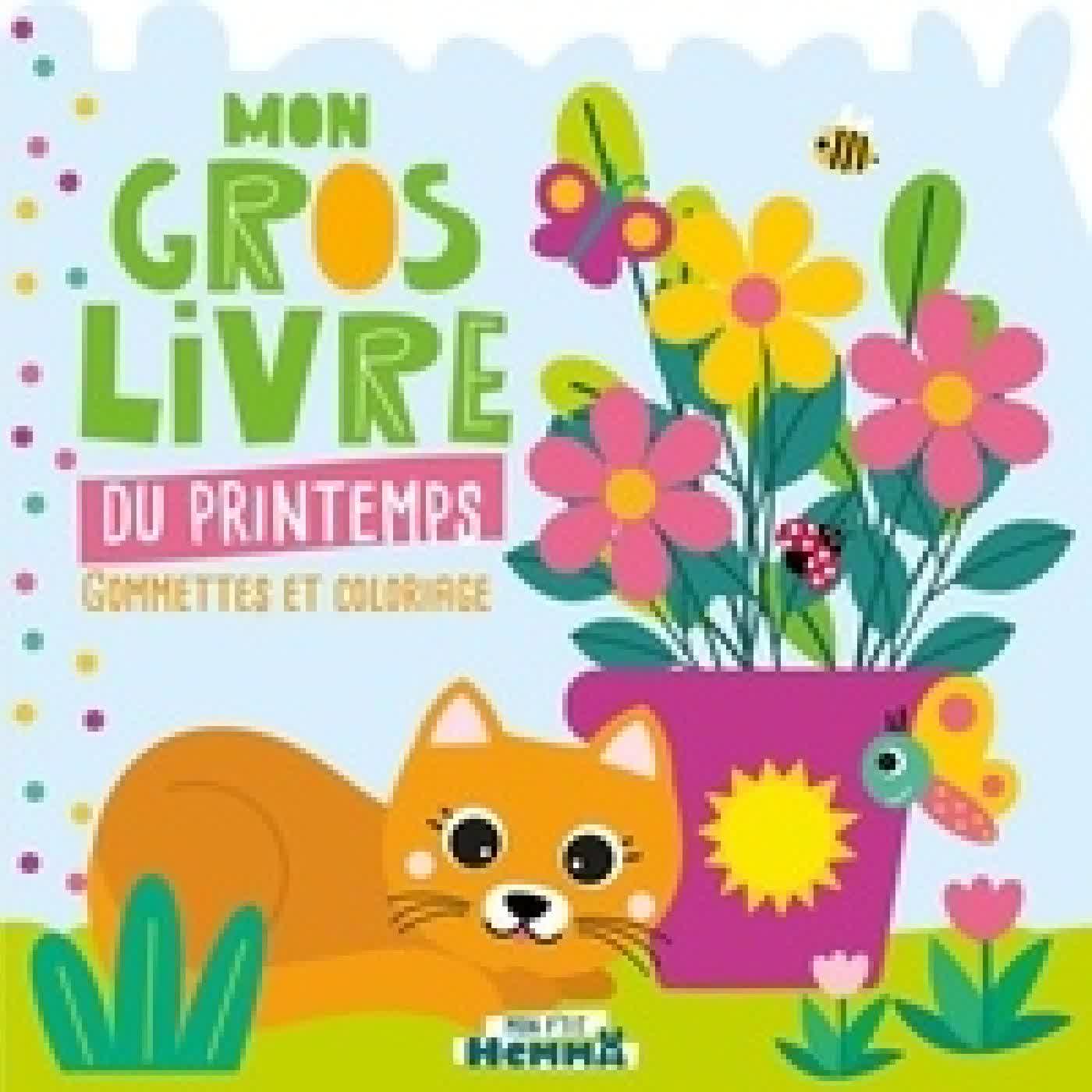 {téléchargement} Mon gros livre du printemps. Gommettes et coloriage