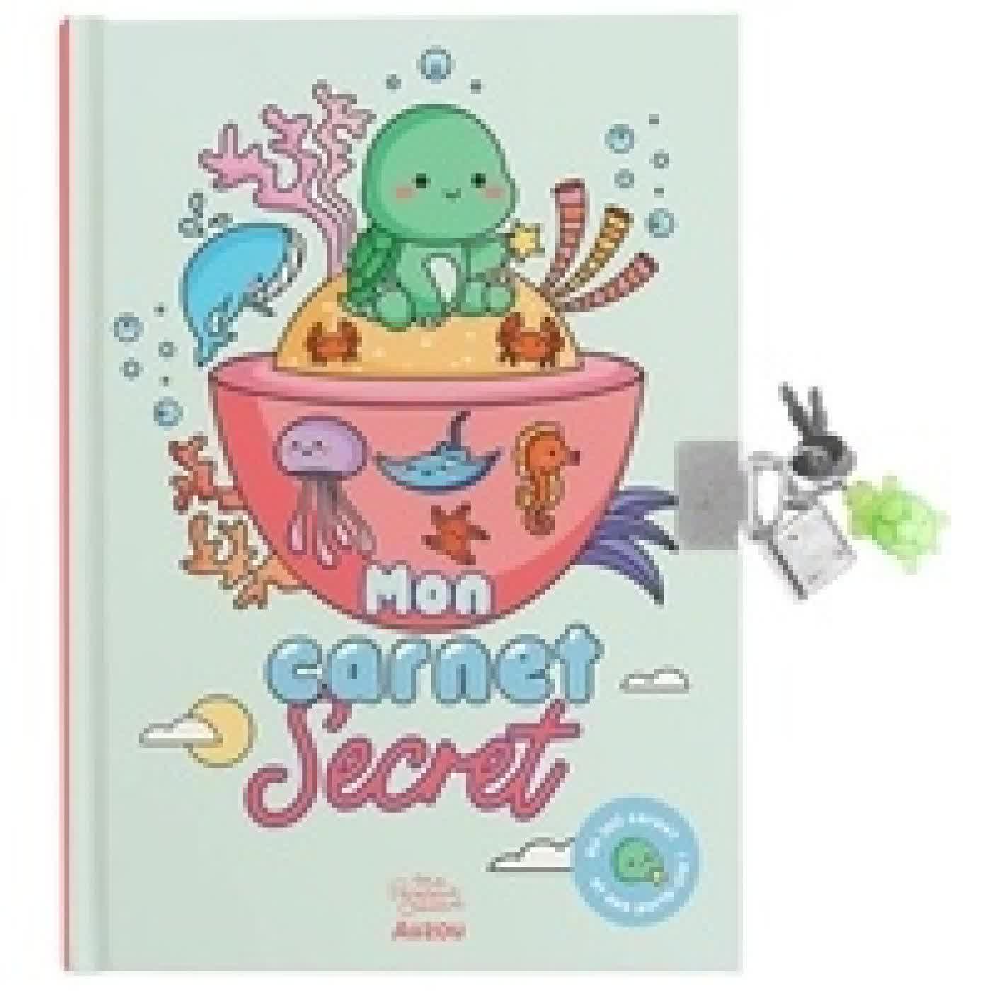 Lire en ligne : Mon carnet secret. Avec 1 cadenas 1 porte-clé tortue