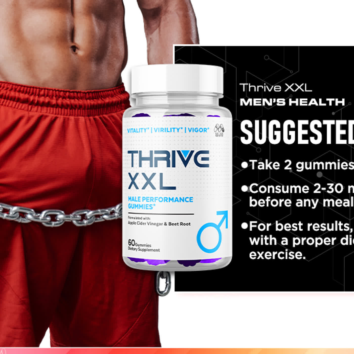 Thrive XXL Male Enhancement Gummies : Partner Always Happy