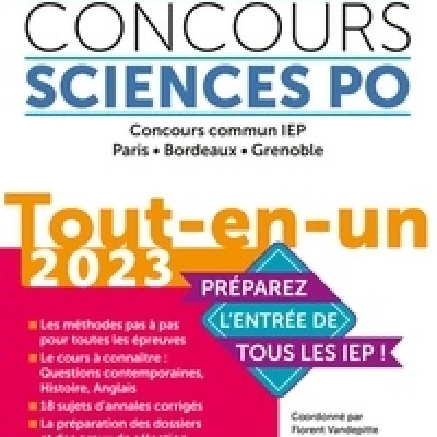 Télécharger Pdf Tremplin Concours Sciences Po Tout-en-un 2023 - Concours commun IEP, Paris, Bordeaux, Grenoble