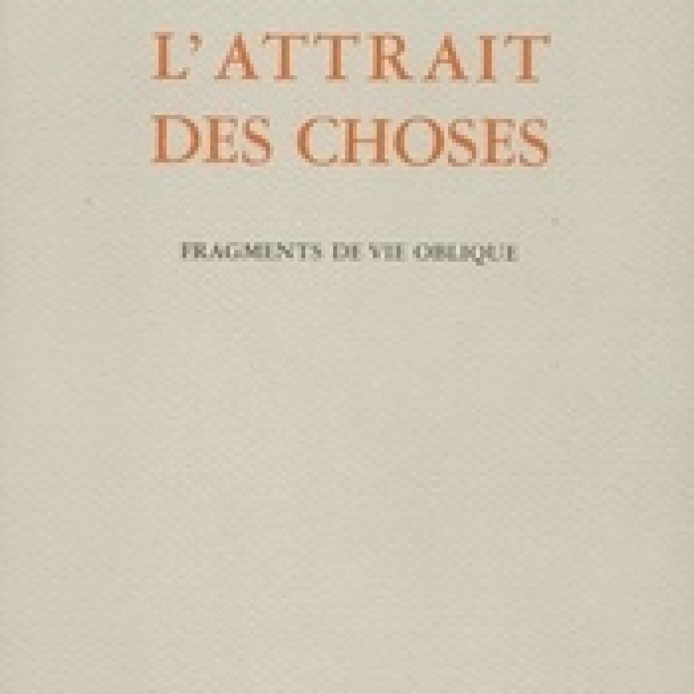 {téléchargement} L'Attrait des choses - Fragments de vie oblique