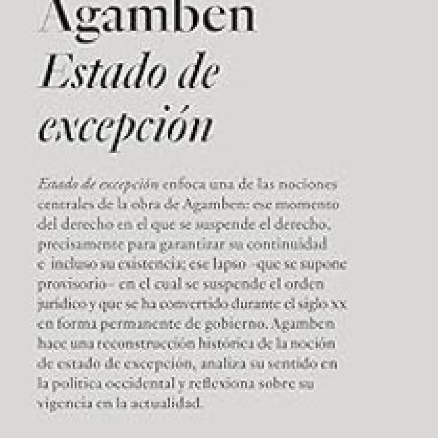 ESTADO DE EXCEPCIÓN Giorgio Agamben