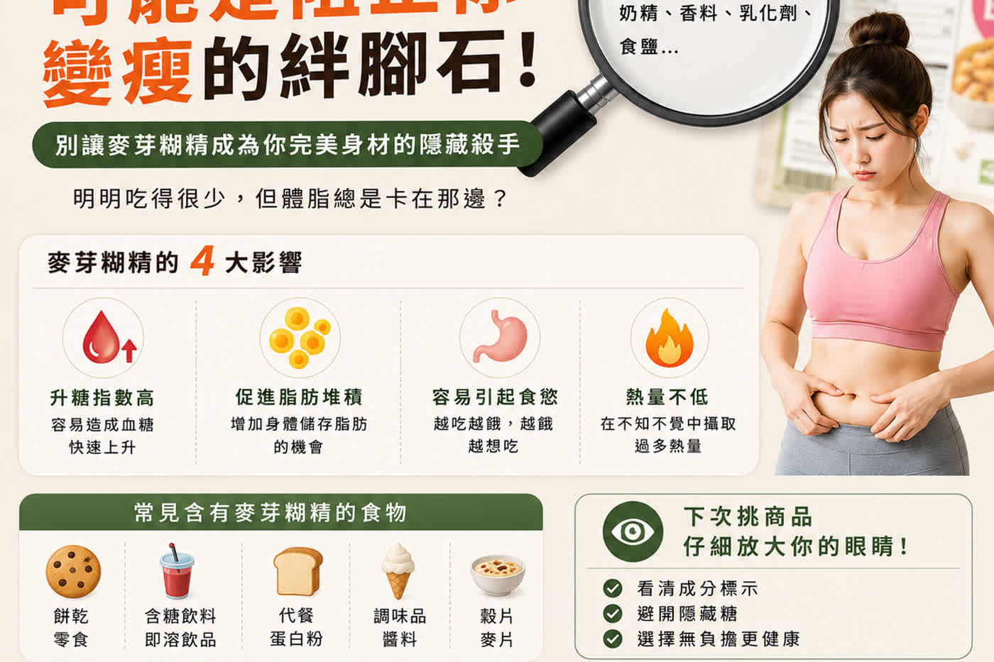 你知道麥芽糊精會讓你瘦身計畫破功嗎?