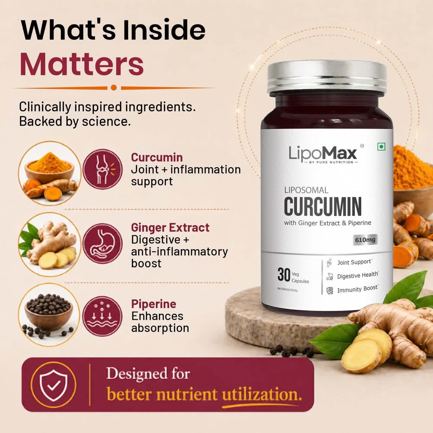 Why Liposomal Curcumin Supplement 610mg Is Popular for Wellness