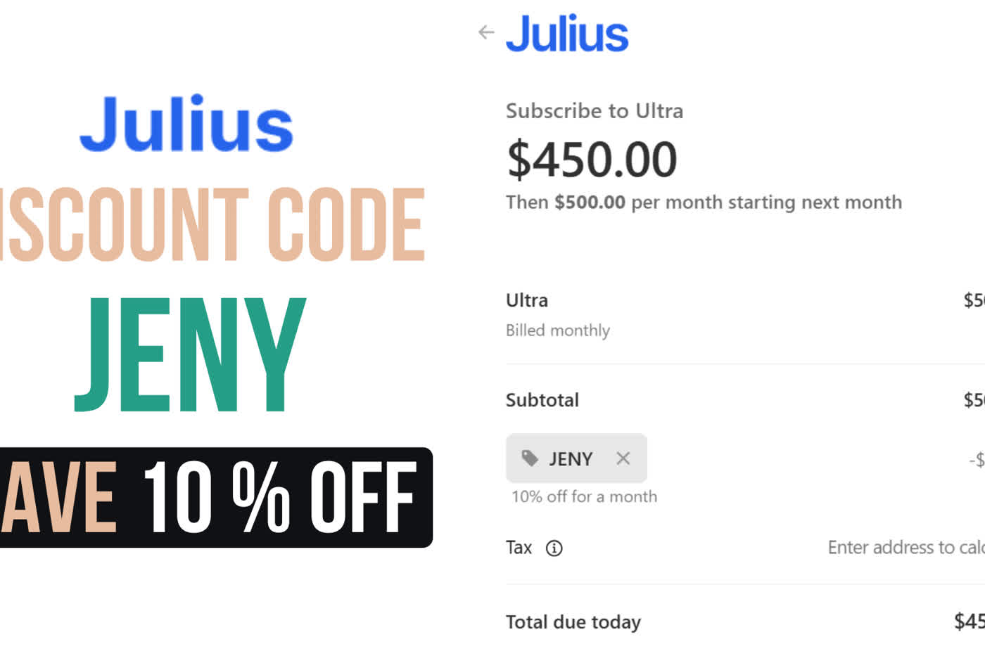 Julius AI Coupon Code JENY - Save Up to $500 on Business Intelligence Software - 2026