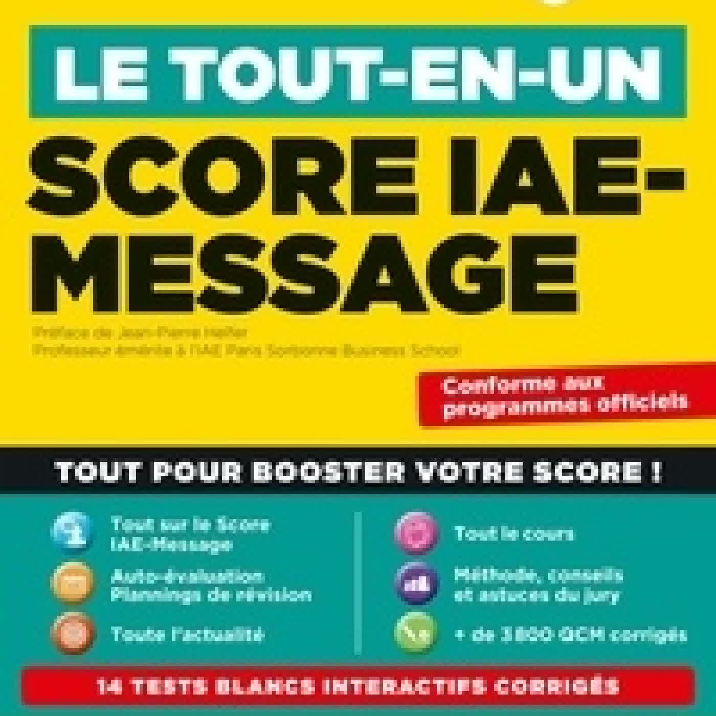 {téléchargement} Le tout-en-un Score IAE-Message Edition 2026