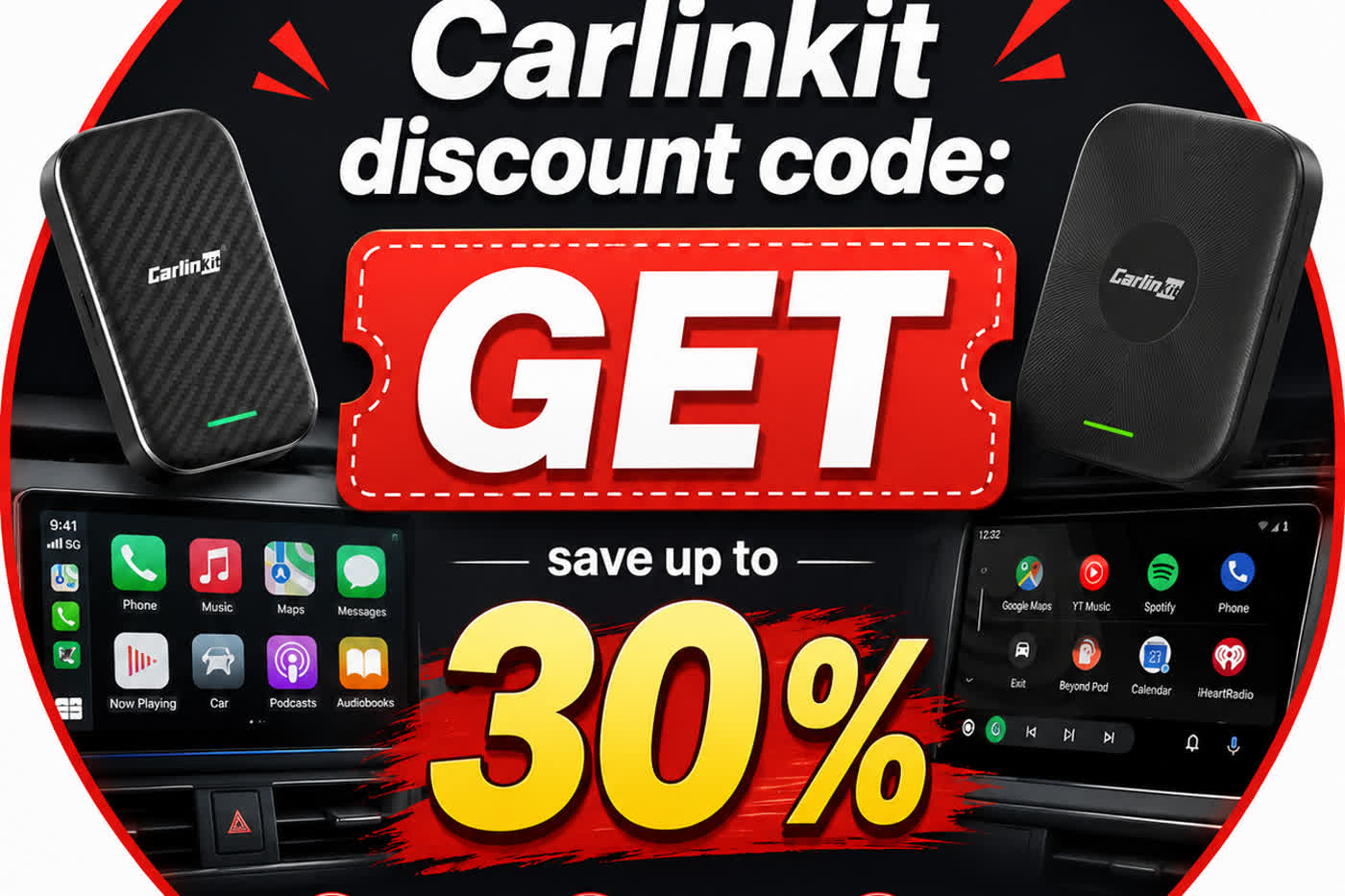 Drive smarter and spend less with Carlinkit coupon code (GET) โ save up to 30% off on top-rated wireless CarPlay upgrades in 2026