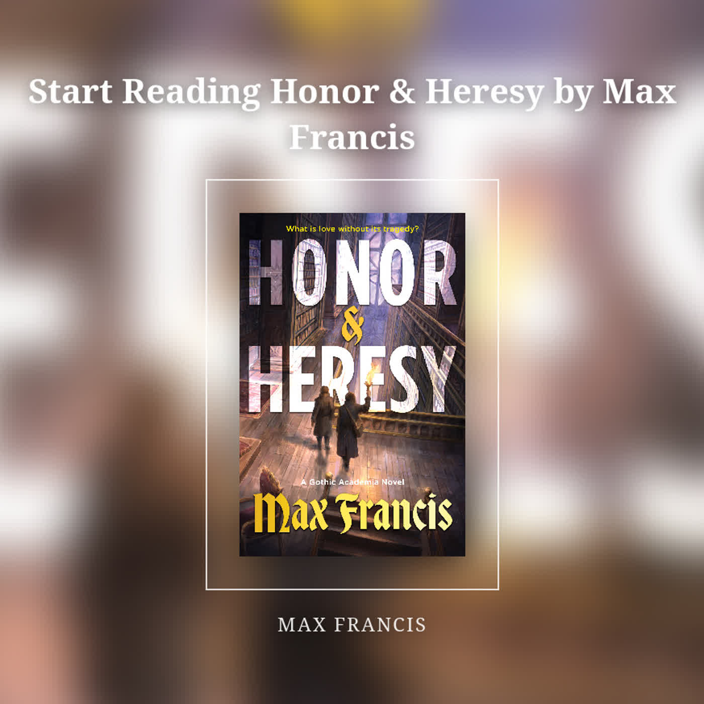 Start Reading Honor & Heresy by Max Francis episode artwork