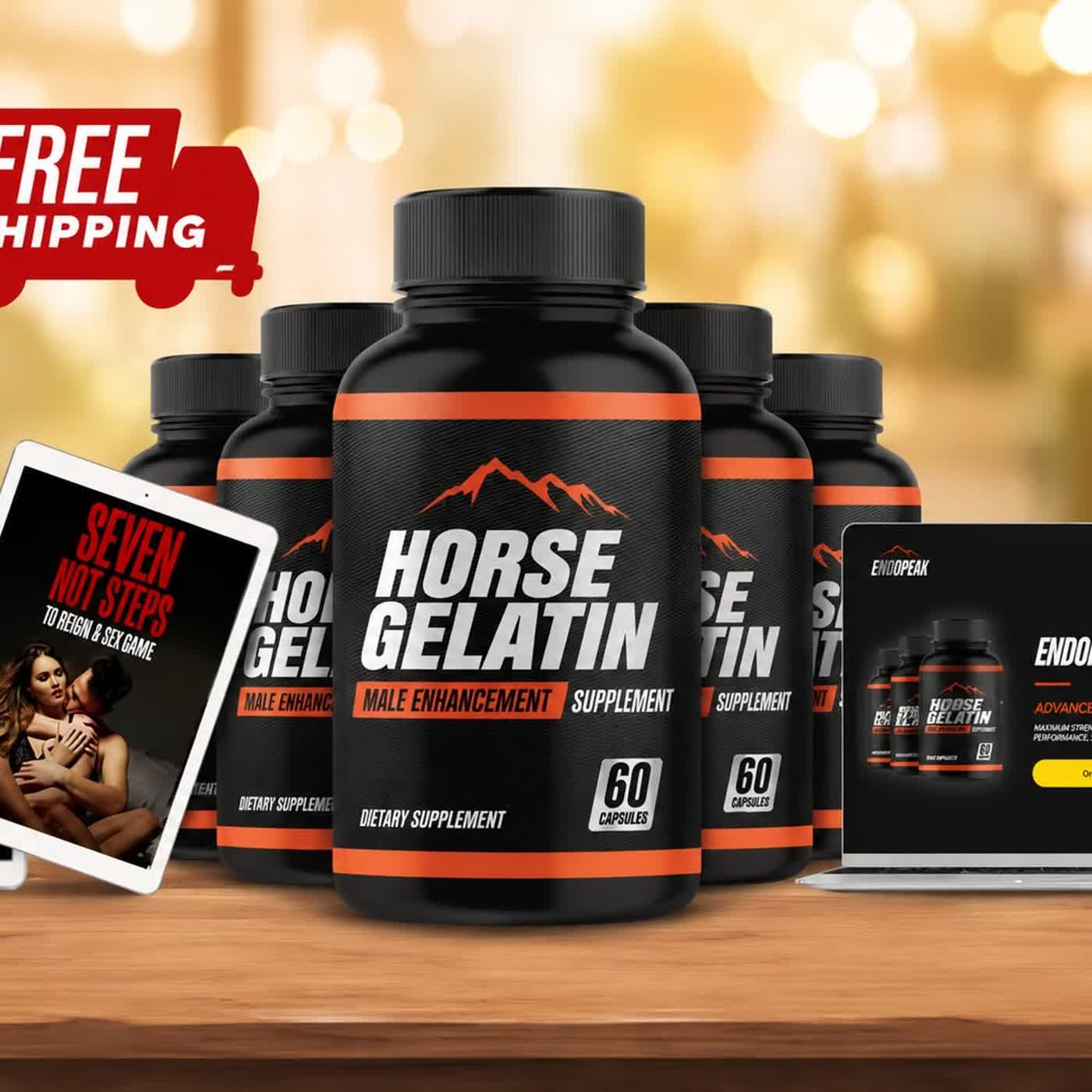 Horse Gelatin Male Enhancement Wellness Supplement Featuring Carefully