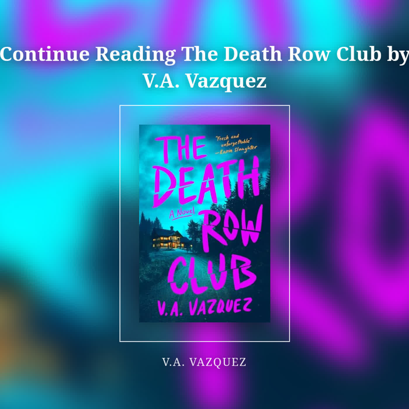 Continue Reading The Death Row Club by V.A. Vazquez episode artwork