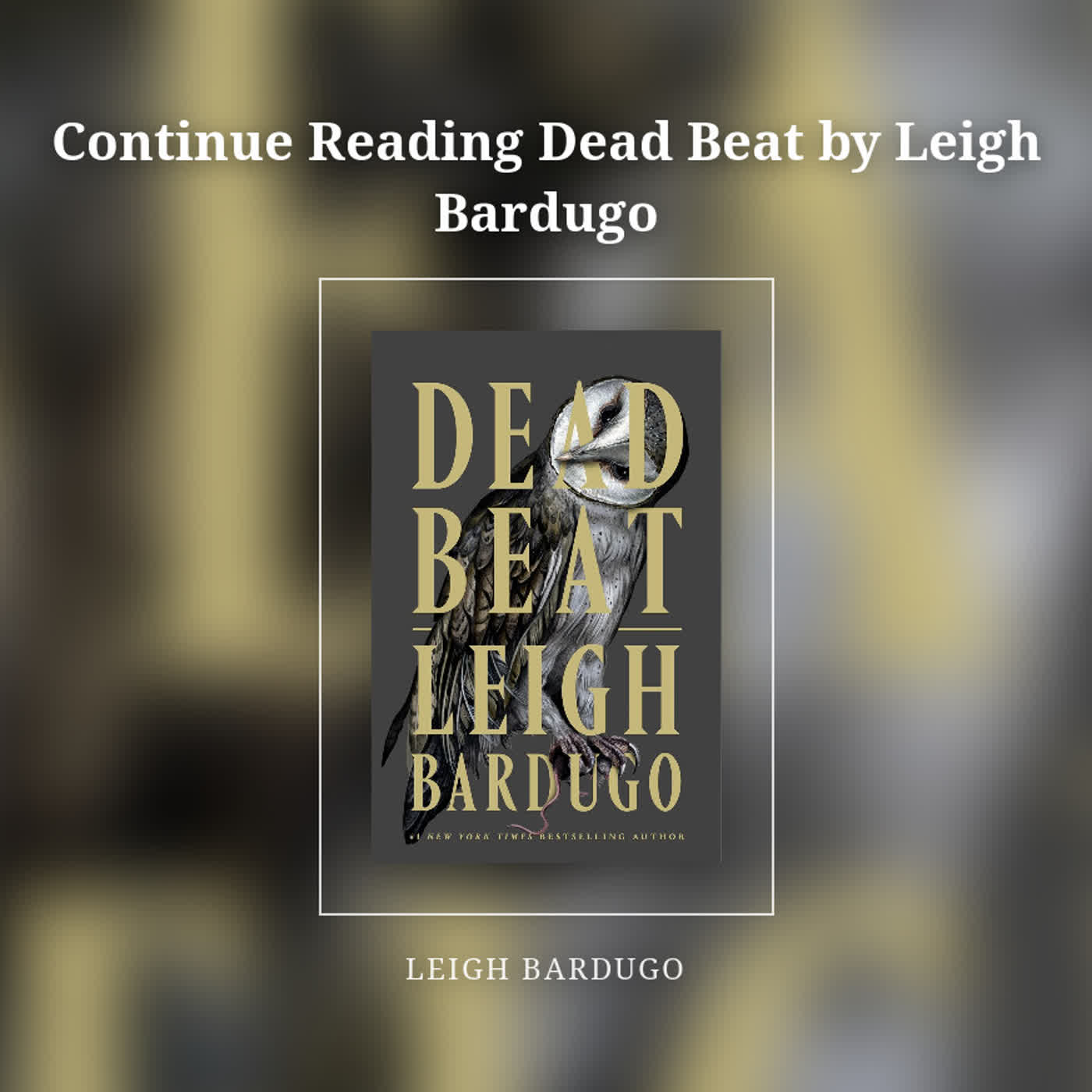Continue Reading Dead Beat by Leigh Bardugo episode artwork
